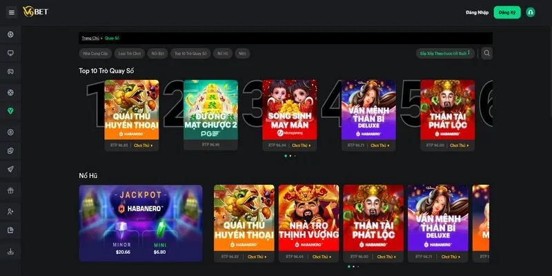 Sảnh nổ hũ V9bet với vô vàn tựa game ấn tượng, cuốn hút